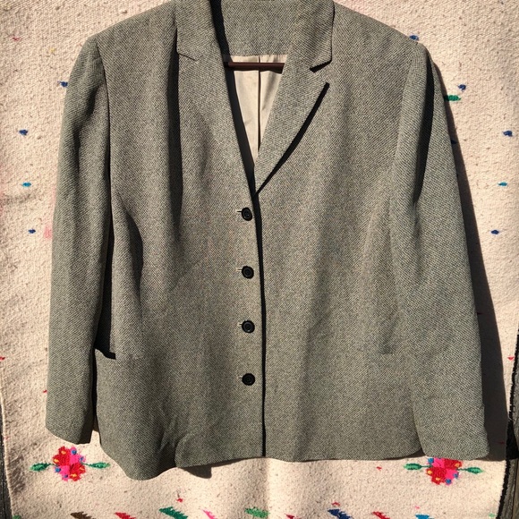 Coldwater Creek Gray Boxy Jacket 16 - Picture 1 of 10